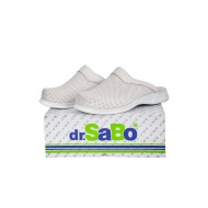 Beyaz Erkek Sabo Ortopedik Deri Terlik