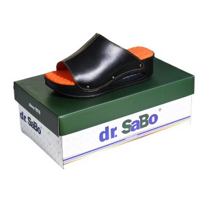 SİYAH TASARIM HARİKASI DERİ ORTOPEDİK KADIN SABO TERLİK