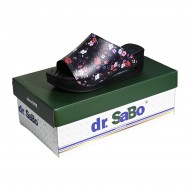 ÇİÇEKLİ TASARIM HARİKASI DERİ ORTOPEDİK KADIN SABO TERLİK