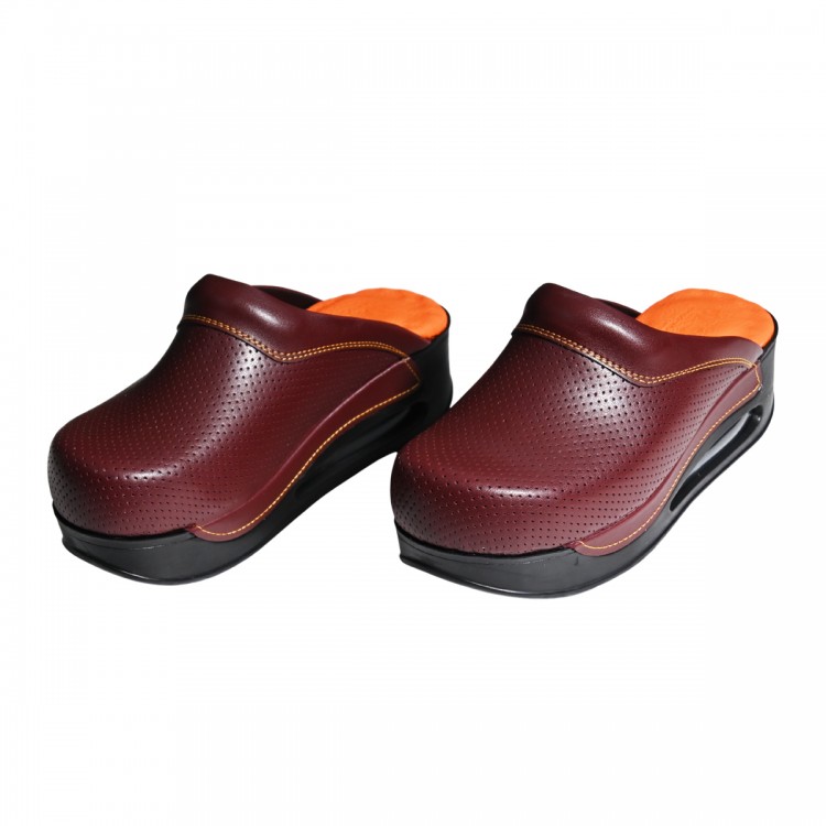 Bordo Airmax Bayan Sabo Terlik Orijinal Hakiki Deri