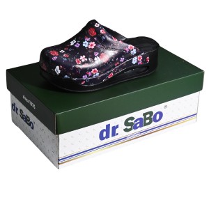 Renkli Çiçekli Kadın Sabo Terlik Orijinal Hakiki Deri