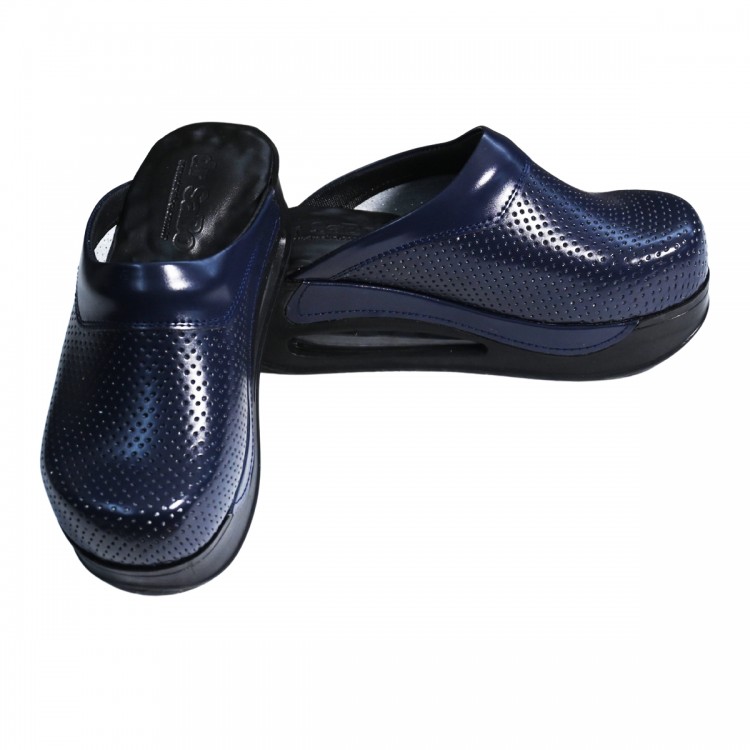 Lacivert Airmax Bayan Sabo Terlik Orijinal Hakiki Deri