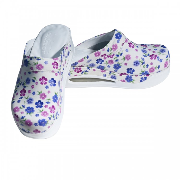 Çiçekli Airmax Bayan Sabo Terlik Orijinal Hakiki Deri