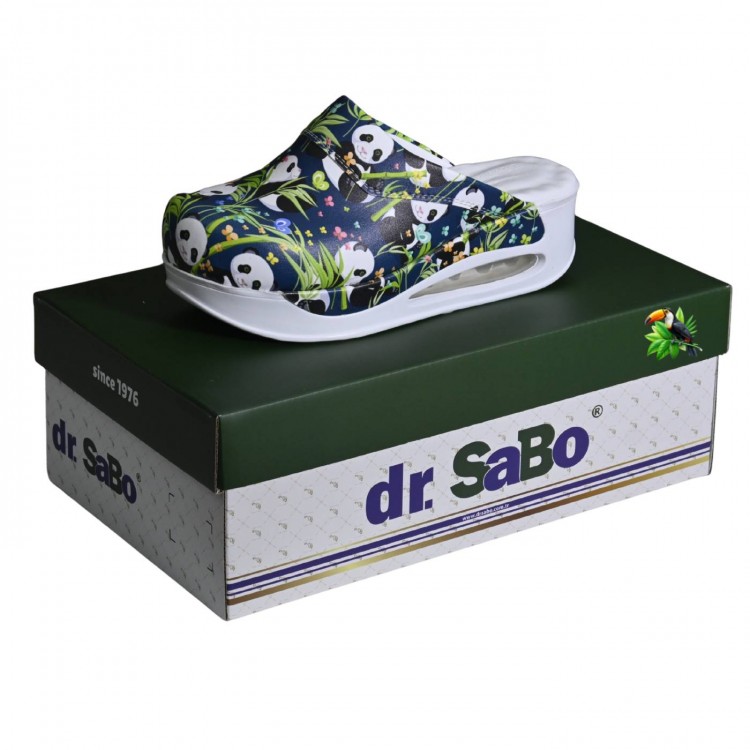 DR SABO Panda Desenli Ortopedik Sabo Terlik - Hava Yastıklı Kaymaz Taban DR SABO panda desenli ortopedik sabo terlik, hava yastıklı ergonomik tabanı ve kaymaz yapısıyla doktorlar, hemşireler ve günlük kullanım için konfor sunar.