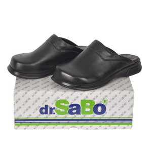 Siyah Aşçı Mutfak Terliği Ortopedik Deri Sabo Terlik (Kadın ve Erkek)