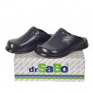 Lacivert Aşçı Mutfak Terliği Ortopedik Deri Sabo Terlik Kadın ve Erkek