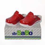 Kırmızı Tokalı Airmax Bayan Sabo Terlik Orijinal Hakiki Deri