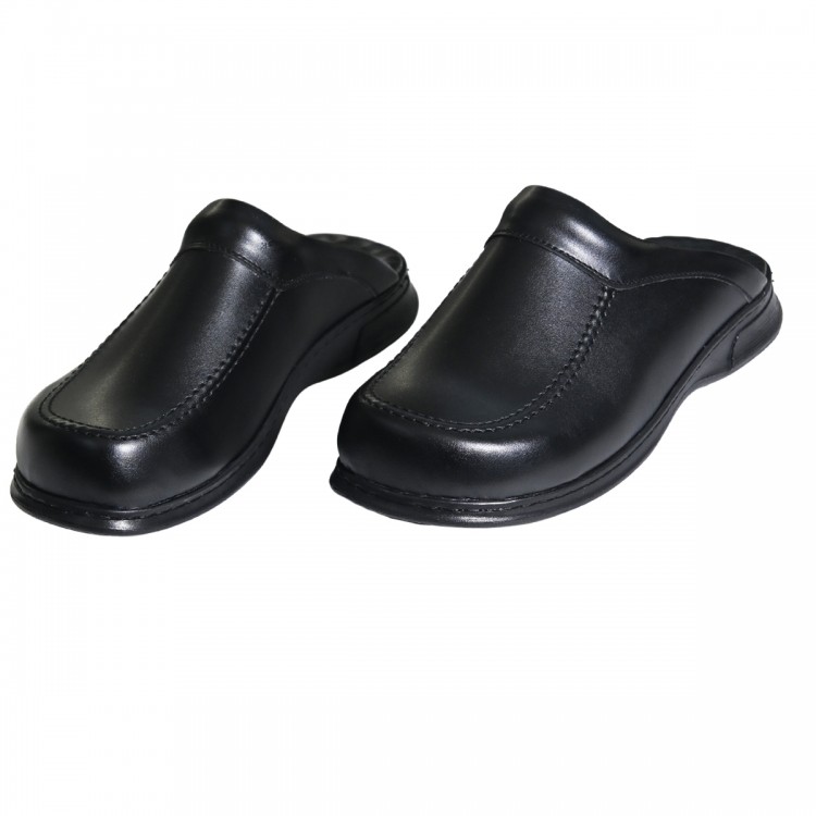 Siyah Saraçlı Erkek Sabo Terlik Siyah Saraçlı Erkek Sabo Terlik