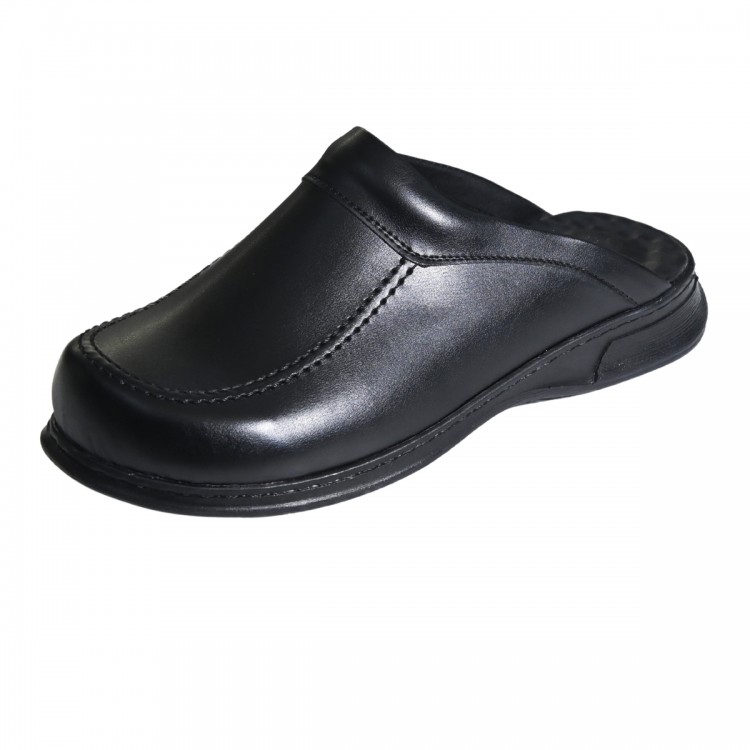 Siyah Saraçlı Erkek Sabo Terlik Siyah Saraçlı Erkek Sabo Terlik