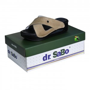 DR SABO Premium Hakiki Süet Deri Çapraz Bantlı Yazlık El Yapımı Kadın Terliği Bej
