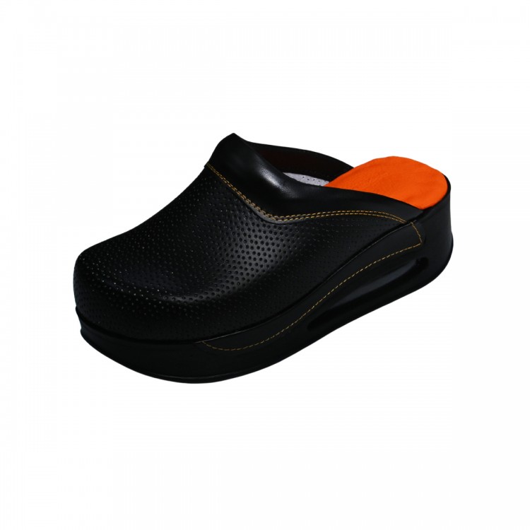 Siyah Turuncu Airmax Bayan Sabo Terlik Orijinal Hakiki Deri