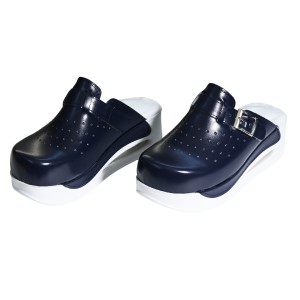 Lacivert Tokalı Airmax Bayan Sabo Terlik Orijinal Hakiki Deri