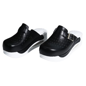 Siyah Tokalı Airmax Bayan Sabo Terlik Orijinal Hakiki Deri