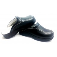 Siyah Dikişli Sabo Terlik Hakiki Deri Ortopedik Drsabo Siyah Dikişli Sabo Terlik Hakiki Deri Ortopedik Drsabo